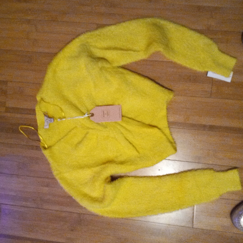 Love Tree sweater size small yellow